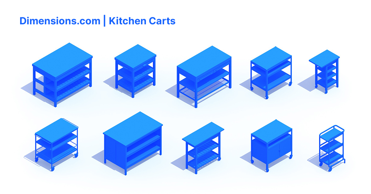Kitchen Carts Serving Carts Dimensions & Drawings
